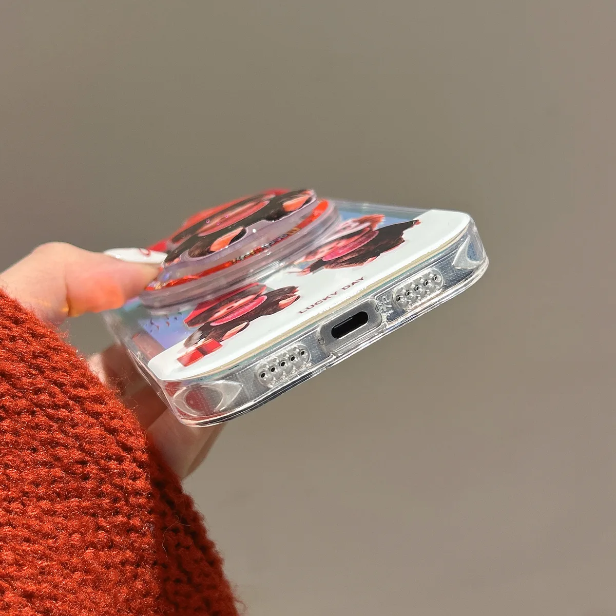 Monchhichi Lucky Day Clear Phone Case for iPhone 17 16 15 14 13 Pro Max — MagSafe